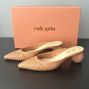 cult gaia Shoes Cult Gaia Alia Mules In Peach Sz 35 Poshmark